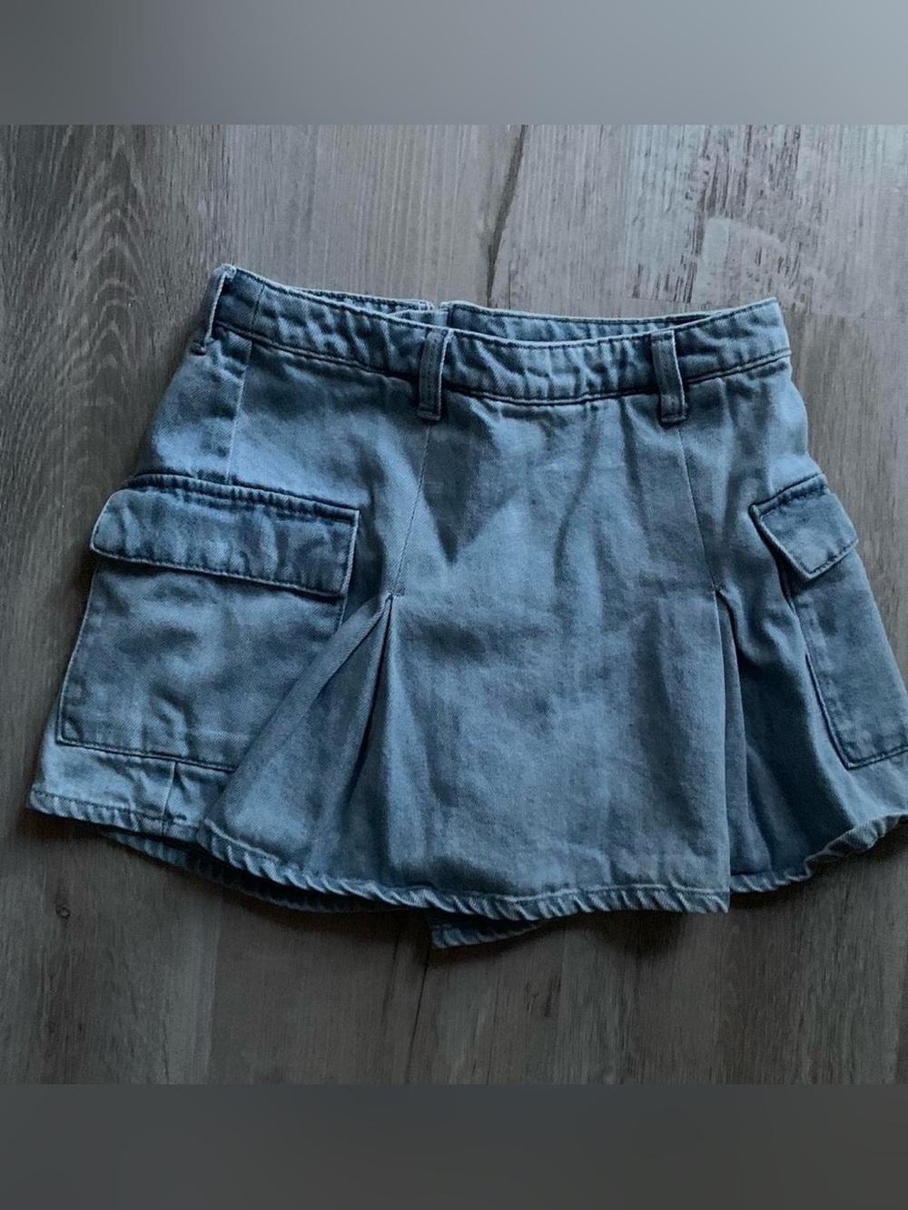 H&M Light Blue Denim Cargo Skort